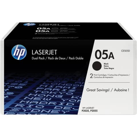 Toner 05A HP nero  Conf. 2 - CE505D